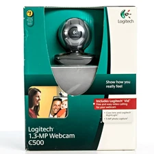 Logitech C500 1.3MP Webcam Camera Desktop Laptop OPEN BOX Win7 +