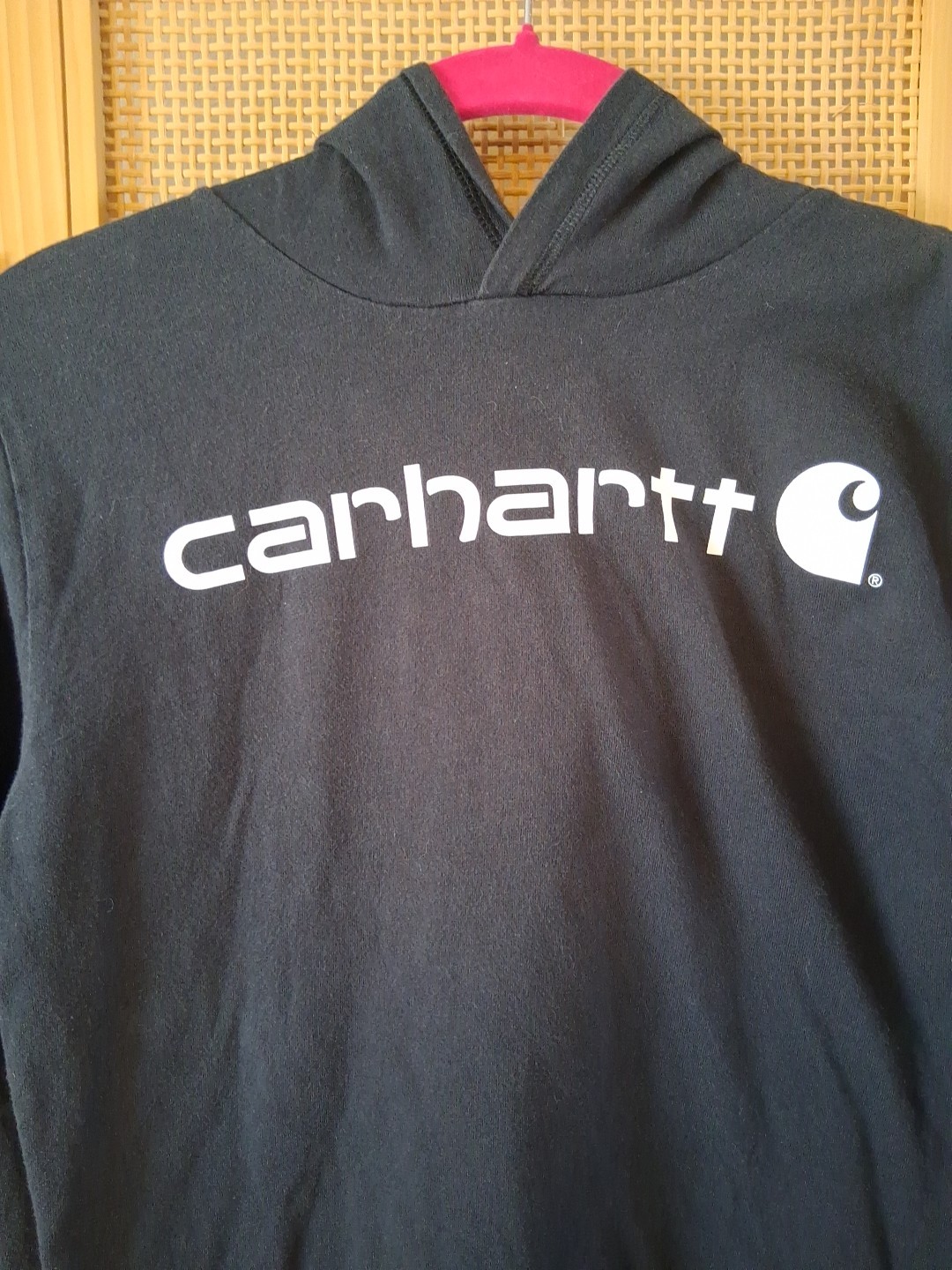 Carhartt Youth Long Sleeve T-Shirt Black Hooded 100% Cotton 14/16 thumbnail 2