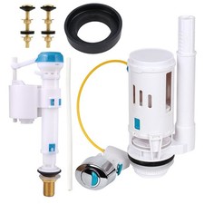 Toilet Flush System Replacement, Dual Flush and Fill Toilet Cistern Kit with Uni