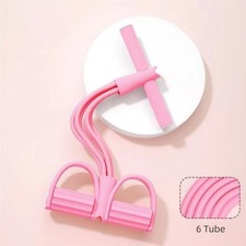 6 Tube Pedal Ankle Puller, Pedal Resistance Band with Handle, for Arm Exercise