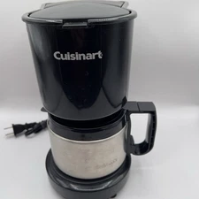 Cuisinart DCC-450BK 4-Cup Coffee Maker Stainless-Steel Carafe Tested & Works