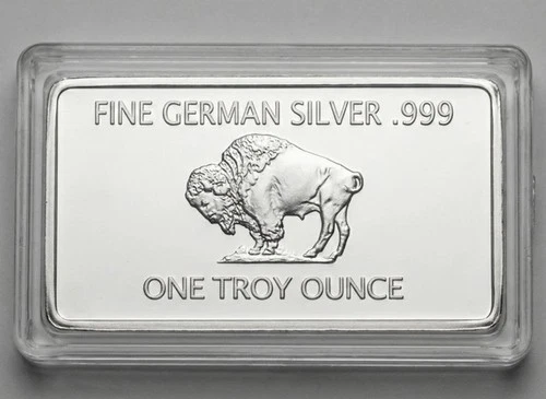 German Silver Buffalo 1 Troy Oz .999 Design 🔥🔥🔥No Reserve🔥🔥🔥