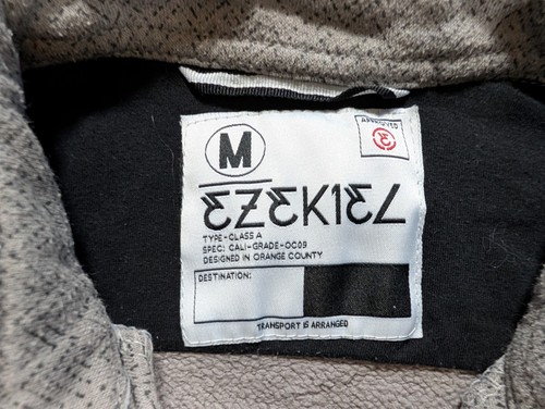 Ezekiel Shacket Jacket Long Sleeve Full Button Cargo Pockets Gray Men's M - Picture 3 of 10