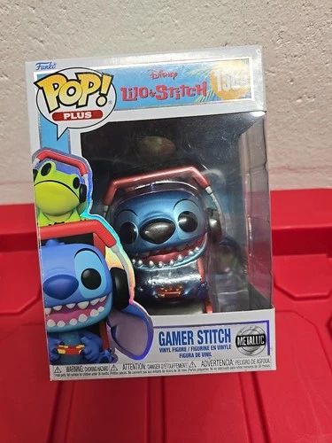 Funko Pop! PLUS Disney Lilo & Stitch Gamer Stitch #1564 Metallic With Protector