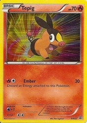 Tepig BW02 Black & White Black Star Promo Holo