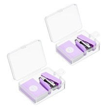 2 Pcs Mini Stapler with 800 Standard Staples, Morandi Desktop Staplers, Purple
