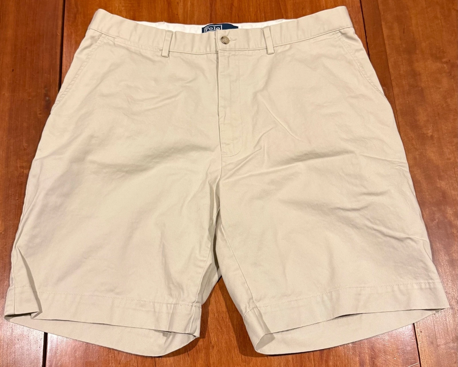 Polo Ralph Lauren Prospect Short Mens 35 Beige Classic Fit Casual Chino Shorts