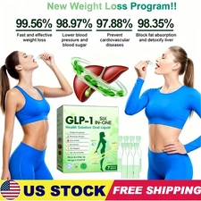 GLP-1 6-in-1 Oral Solution Quick Fat Loss, Blood Sugar | Anti-Aging US Stock