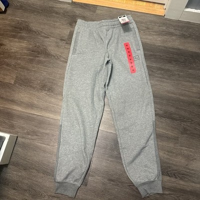 PUMA Men's Fleece Jogger Ribbed Cuffs Drawstring Waist Pants Gray M New NWT