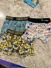 SpongeBob SquarePants Boys Boxer Briefs 3 Pack Multicolor Size 4