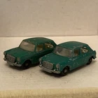 2x Matchbox Lesney No. 64 - MG 1100 - Green + Driver & Dog - Bundle / Joblot.