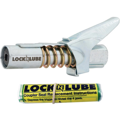2 pack LockNLube Grease Gun Coupler, locks on,doesn't leak, rated over 10,000PSI