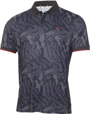 Calvin Klein Men's Golf Course Print Golf Polo Shirt Dark Navy Size M NWT