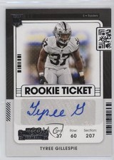 2021 Panini Contenders Rookie Ticket Tyree Gillespie #212 Auto 0cv