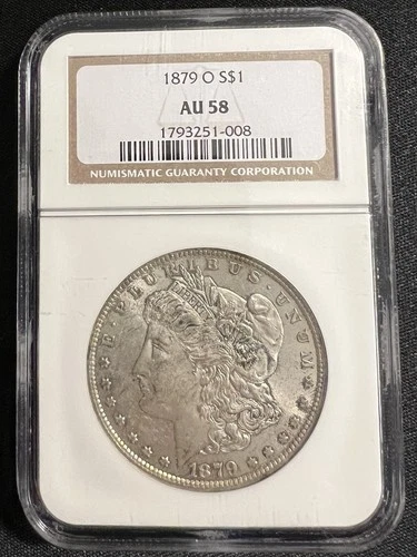 1879 O Morgan Silver Dollar NGC AU58