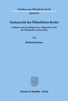 Michael Kromer | Sachenrecht Des ÖFfentlichen Rechts. | Taschenbuch | Deutsch