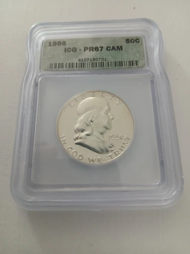 1956 Proof Franklin Half Dollar ICG PR67 Cam