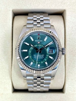 NEW 2025 Rolex Sky-Dweller 42mm 336934 Stainless Steel Jubilee Green Dial