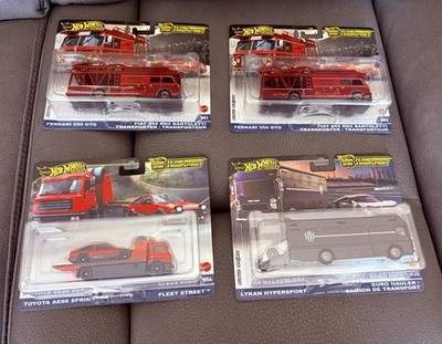 2025 Hot Wheels Team Transport Mix H Set of 4 Ferrari Toyota AE86