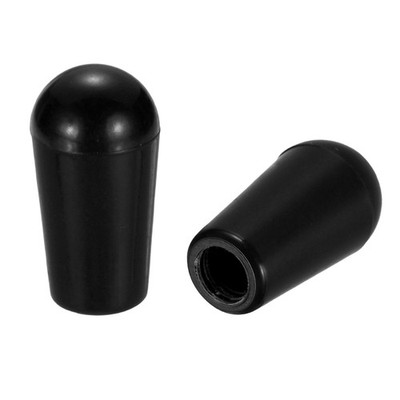 2 Stk. Schalterknopf für E-Gitarre, 8/32'' Gewinde, schwarz