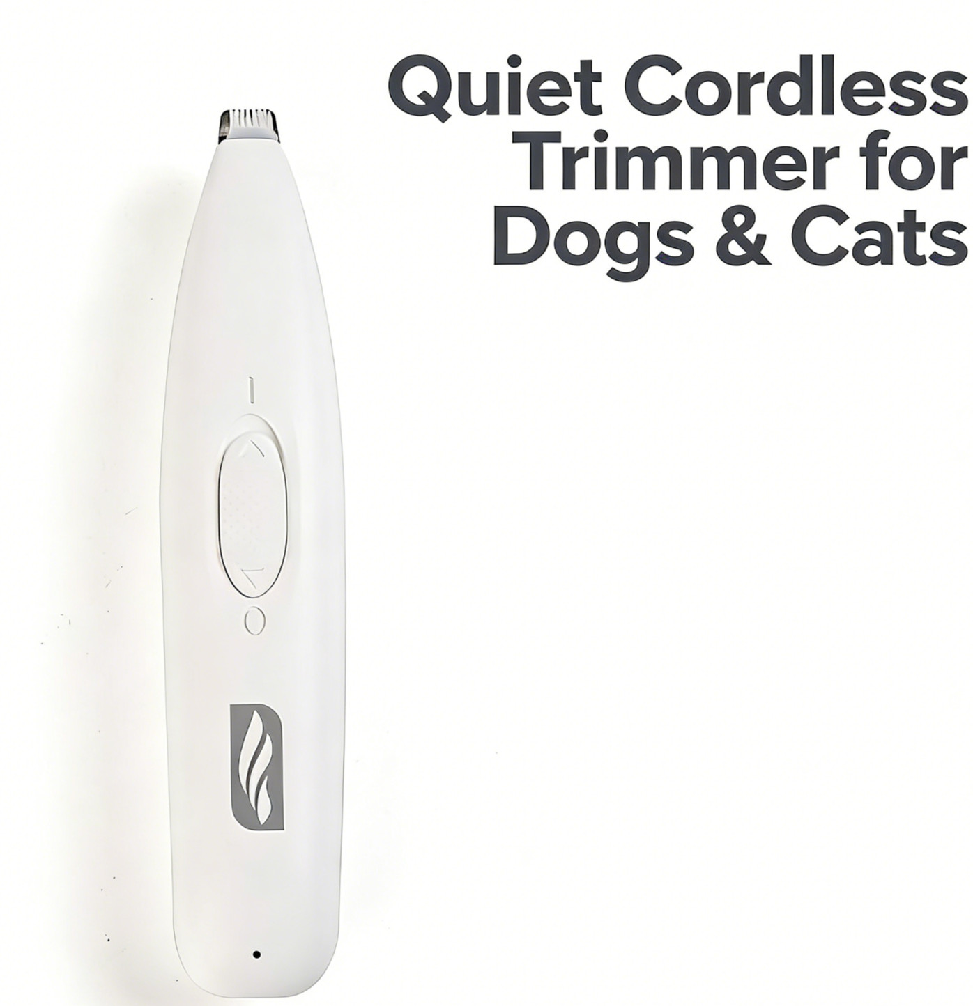 Gentle Pet Grooming Clippers Quiet Cordless Trimmer for Dogs & Cats​ White