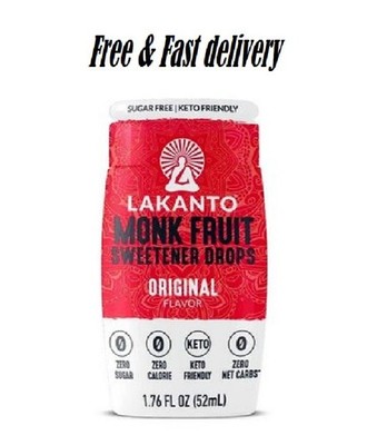 Lakanto Original Liquid Monk Fruit Extract Drops, 1.76 fl oz, 1 Count