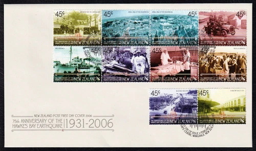 New Zealand 2006 Hawke's Bay Earthquake First Day Cover FDC SC 2061 (1)