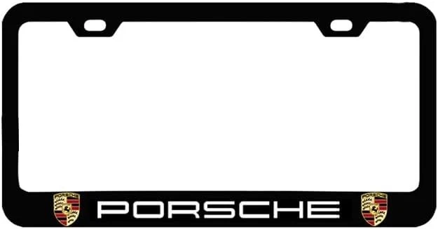 Porsche Matte Black License Frames Car License Plate Frame Holder Back & Rear - Image 4 of 4