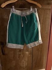 Hanna Anderson Boys Cotton Shorts Size 12 150 Green Excellent Condition
