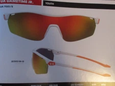 Under Armour Game Time JR (YOUTH)  UA 7001S White / Baseball Orange