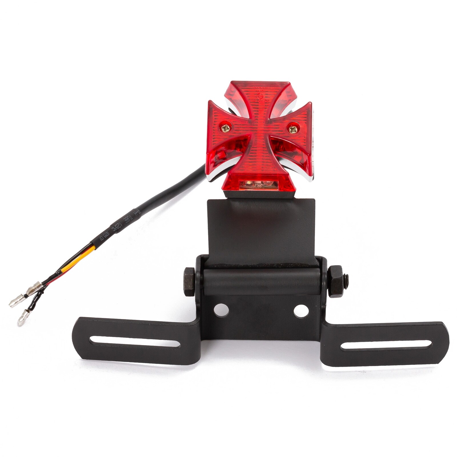 Faro Posteriore Stop Moto Custom Croce Rosso A-Pro Scooter Portatarga