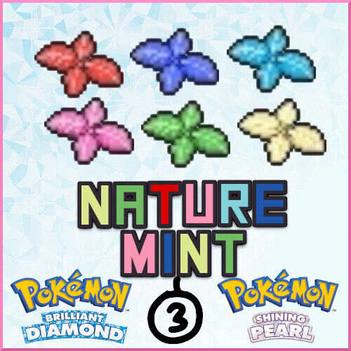 Choose Any 3 Mint Pokemon Brilliant Diamond Shining Pearl Nature Mints Stat  BDSP