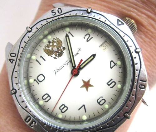 LEGENDARY RUSSIAN VINTAGE MENS WATCH VOSTOK KOMANDIRSKIYe MECHANICAL WORKING - Picture 9 of 16