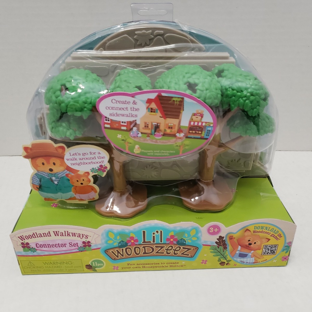 New Lil WOODZEEZ Woodland Walkways Connector Set Trees Honeysuckle