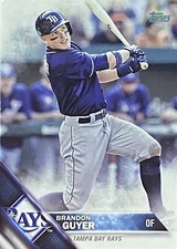 2016 Topps Series Two #654 Brandon Guyer Tampa Bay Rays Baseball Card