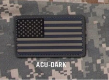 Milspec Monkey MSM Morale Patch PVC - 3.4 x 2 - USA US Flag - ACU-DARK - NEW