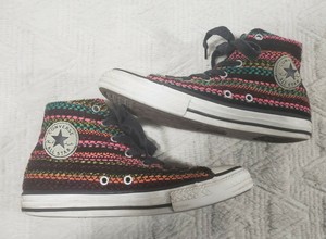 rainbow crochet converse