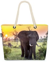 Void Tasche Elefant Sonnenuntergang Elefant Afrika Safari Dschungel