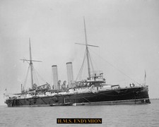 ROYAL NAVY CRUISER HMS ENDYMION 1891   8 X10 PHOTOGRAPH  WITH BONUS STATS SHEET