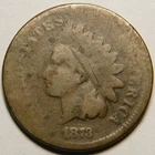 1873 Open 3 Indian Head Cent Penny   "Actual Coin Pictured"