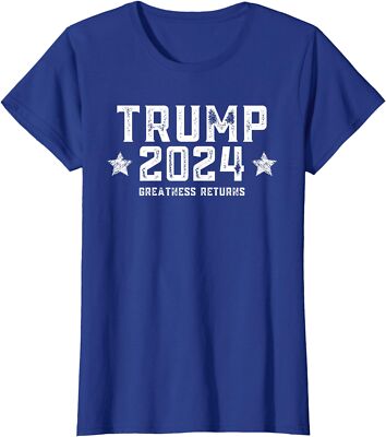Vintage Trump 2024 Conservative Voter Great American Ladies' Crewneck T-Shirt