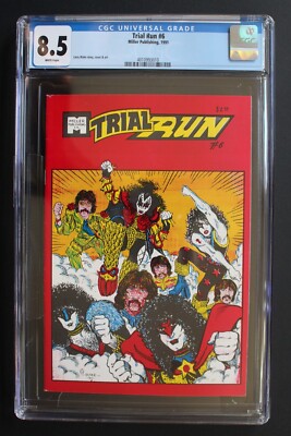 TRIAL RUN #6 Miller 1991 RARE comic BEATLES KISS Rock Bands BLACKSTONE CGC 8.5