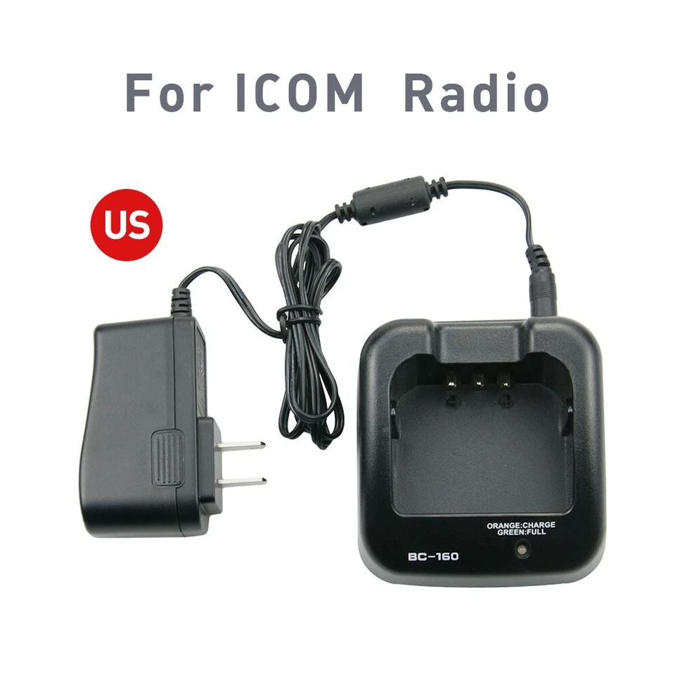 Rapid Charger BC-160  for ICOM IC-A14 IC-F14 IC-F15 IC-F16 IC-F24 IC-F25  IC-F4 - Image 4 of 4