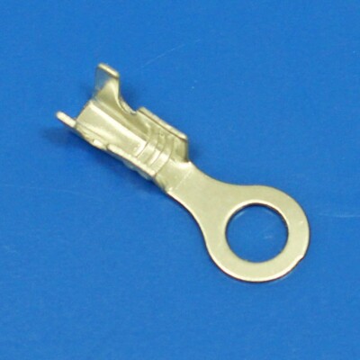 Tinned brass ring terminals - Wire crimp type, 2.7mm diameter - Pack of 10.