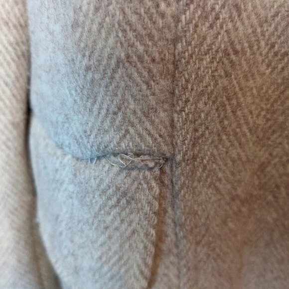 Abrigo de colección Herman Kay espiga mezcla de lana guisante talla grande Foto 4 de 4