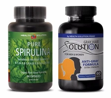 Antioxidant boost - ANTI GRAY HAIR – SPIRULINA COMBO - nettle bulk 