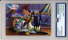 1995 DISNEY SKYBOX TOY STORY #9 BUZZ & WOODY SIGNED CARD TIM ALLEN PSA DNA COA