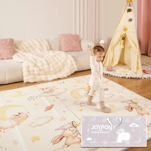Krabbelmatte Baby 180x200 CM Große Faltbare Spielmatte Wasserdicht & Rutschfe...