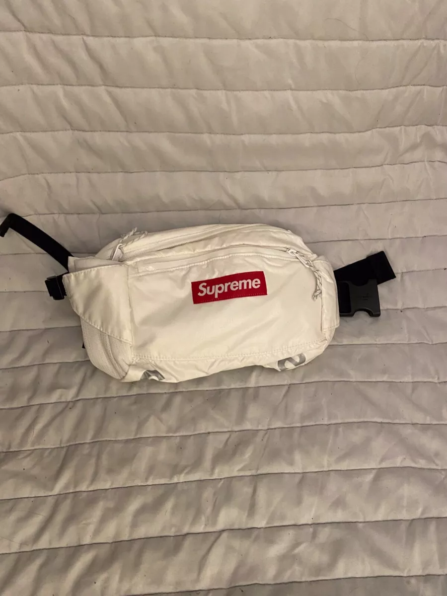 AUTHENTIC SUPREME WAIST BAG FANNY PACK CROSSBODY WHITE BOX LOGO RARE