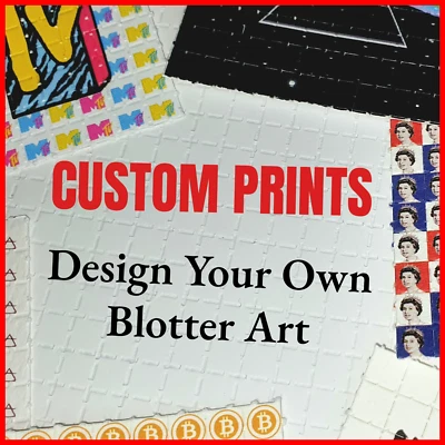 Custom Blotter Art [PRINT ANY DESIGN] Psychedelic LSD Acid Art Sheets - Image 1 of 4